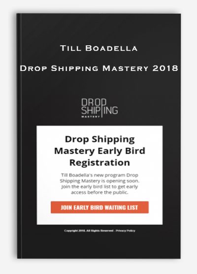 Till Boadella – Drop Shipping Mastery 2018