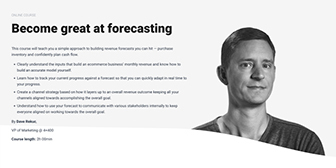 Dave Rekuc (CXL) – Ecommerce Forecasting