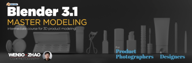 Wenbo Zhao – Master Modeling Cosmetics in Blender 3.1 (Intermediate Course for 3D Product Modeling)